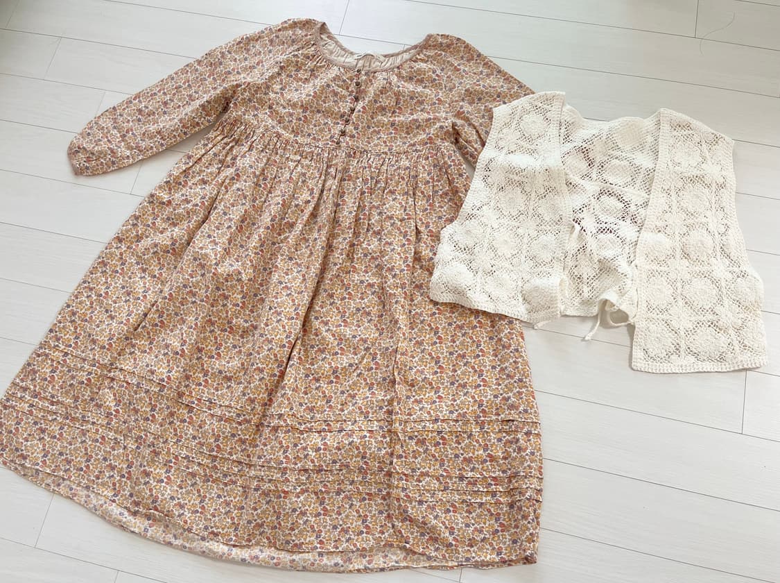 Ehkasopo 원피스 조끼 세트 모리걸 상품이미지1