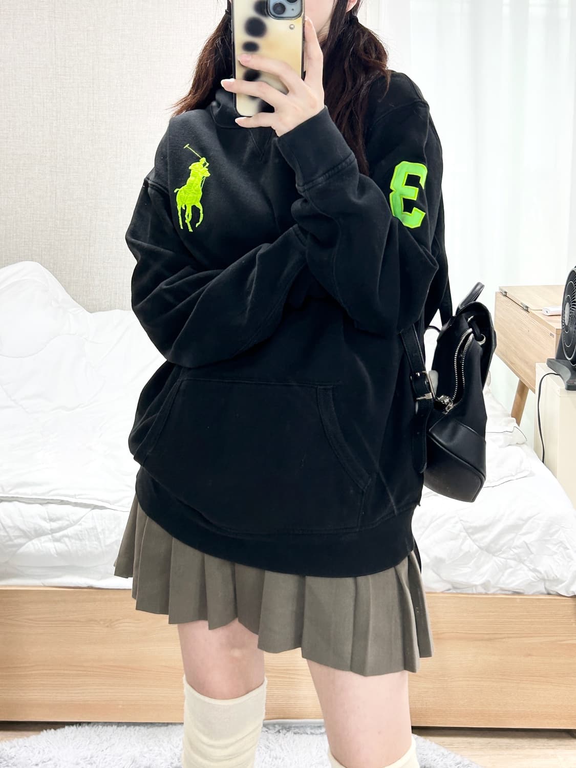 폴로 빅포니 블랙 후드 상품이미지2