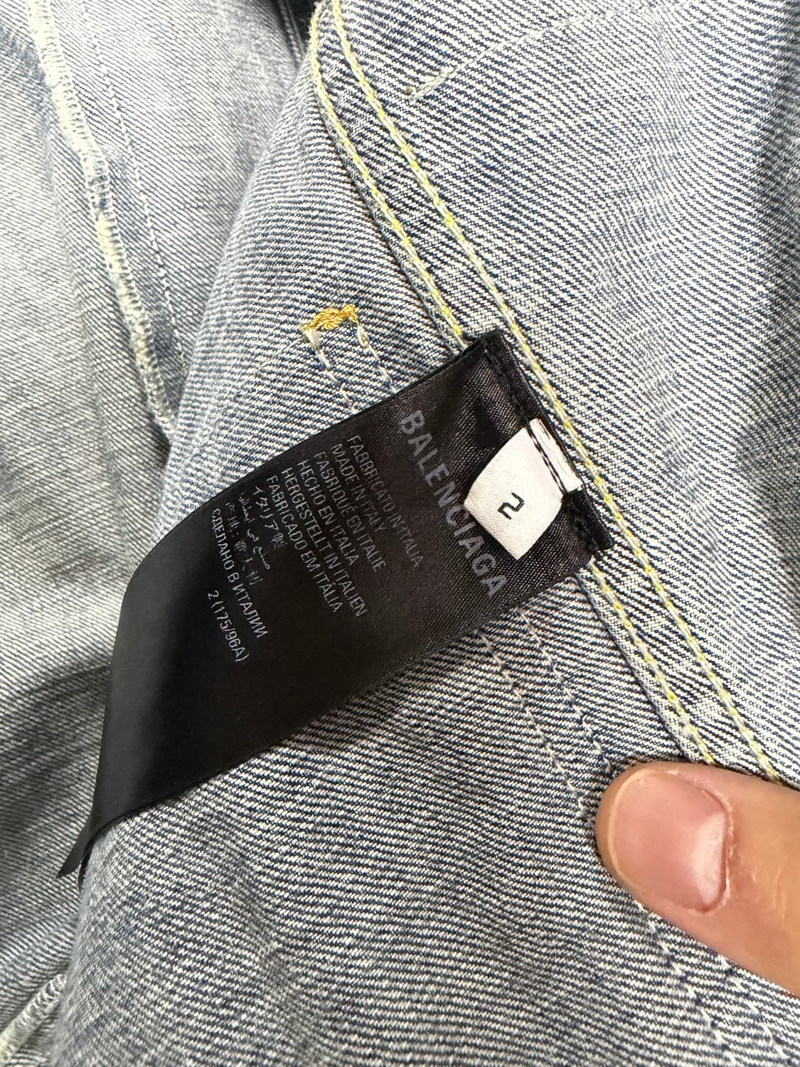 발렌시아가 블루 디컨스트럭티드 데님자켓 deconstructed 2사 상품이미지3