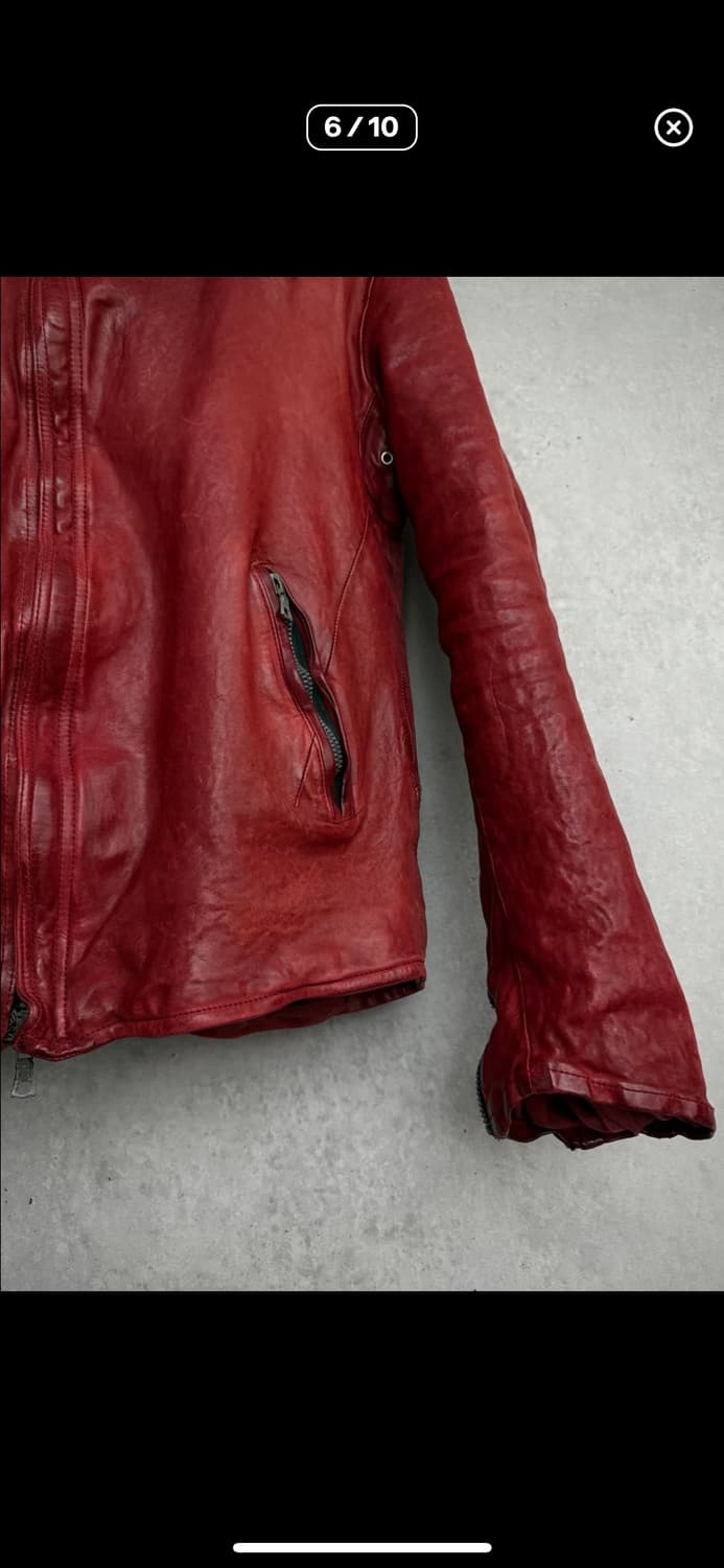 Isamu katayama horse leather jacket red 상품이미지6