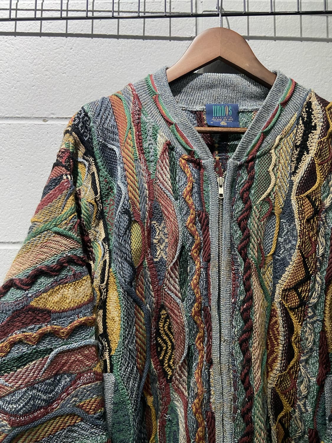 빈티지 케이블 니트집업 상품이미지2