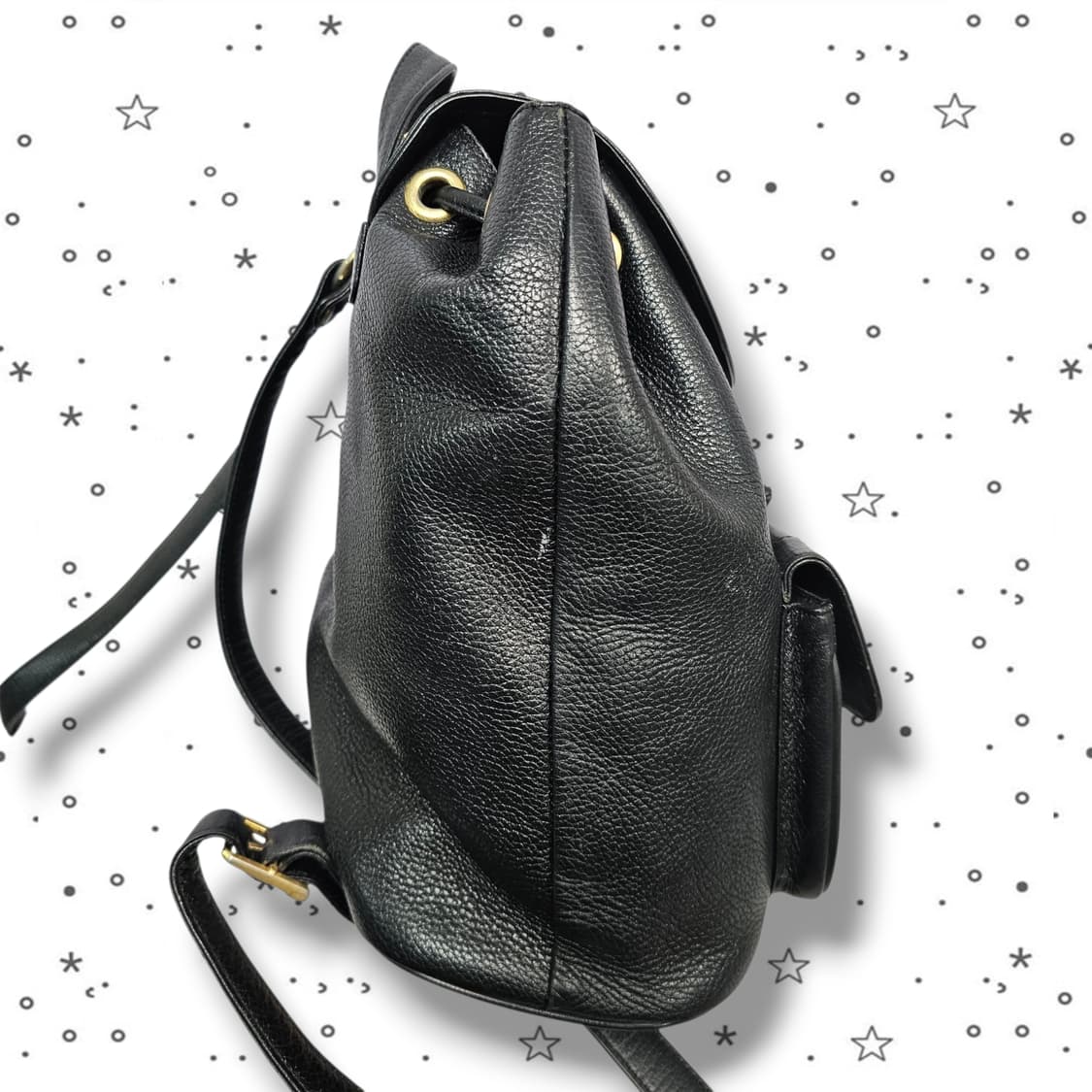 MCM 엠씨엠 스타크 가죽 백팩 블랙 상품이미지5