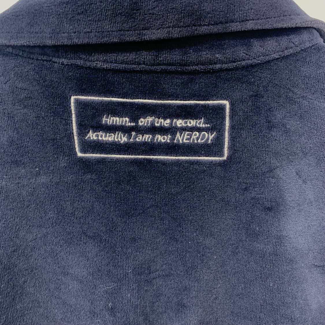 널디 네이비 벨루어 벨벳 져지 상품이미지5