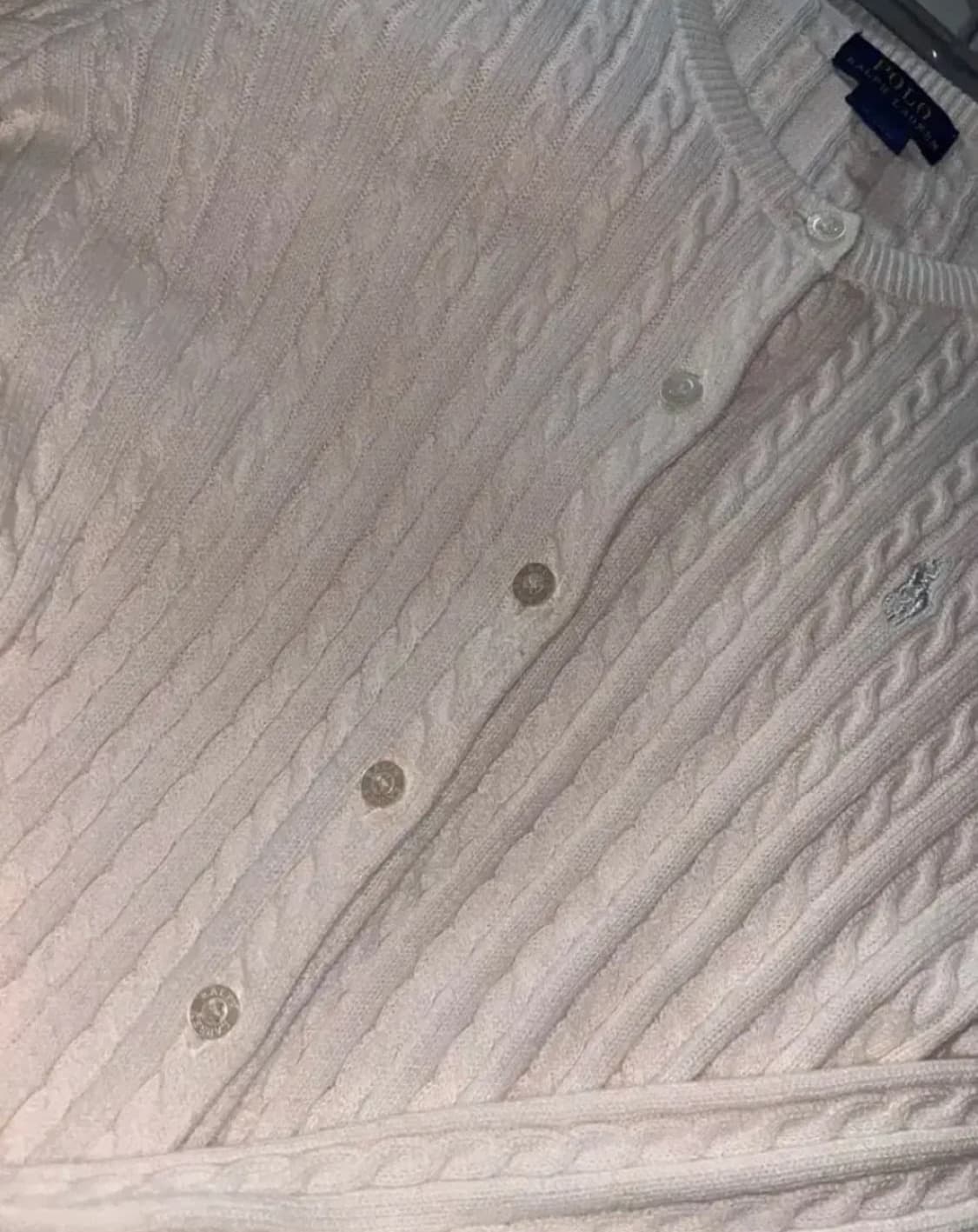 폴로 랄프로렌 케이블 니트 가디건 크림s 상품이미지1