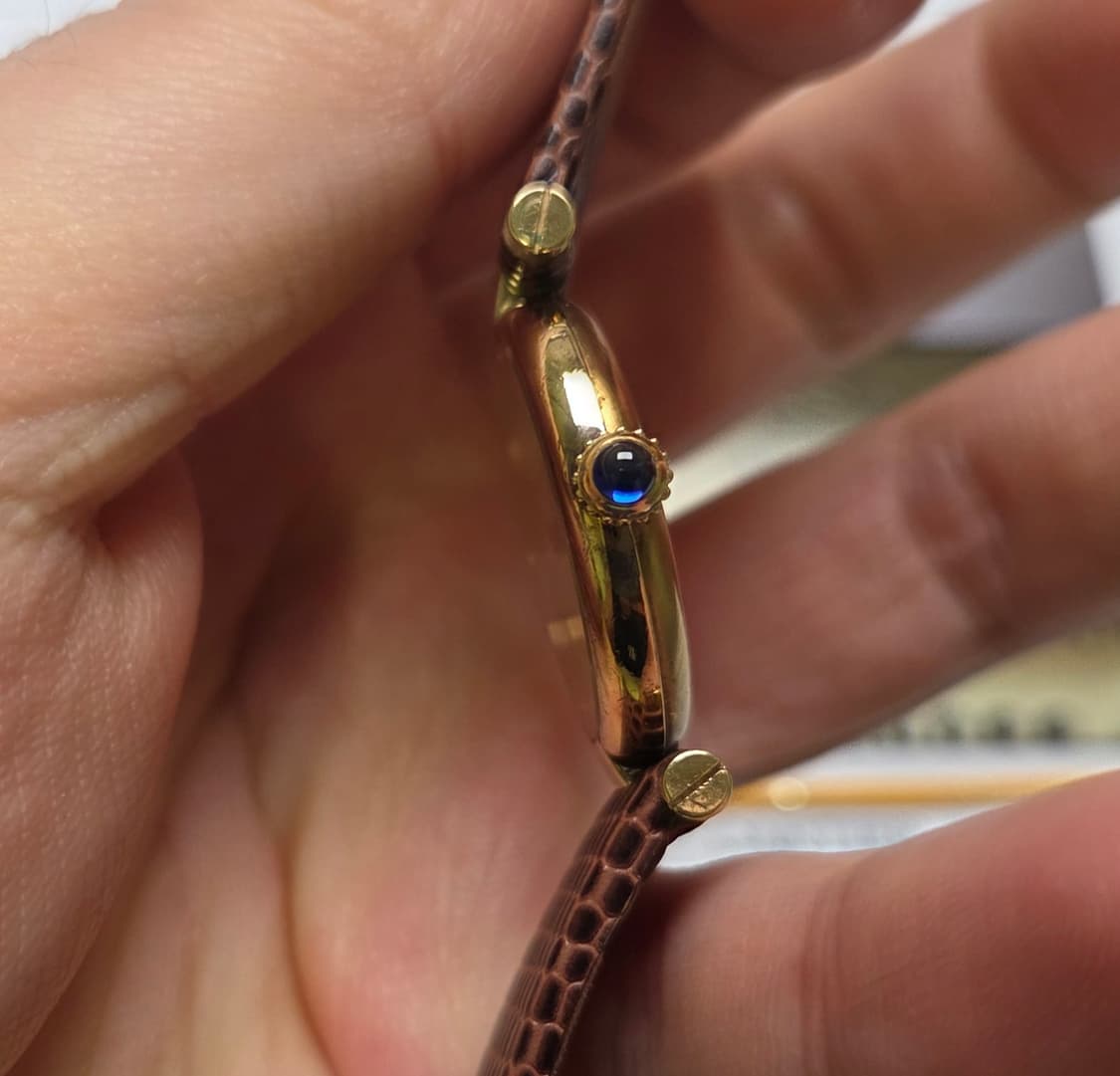 빈티지 까르띠에 머스트드 방돔 희귀 요구르트판 블루핸즈 여성용 (감정서  상품이미지5