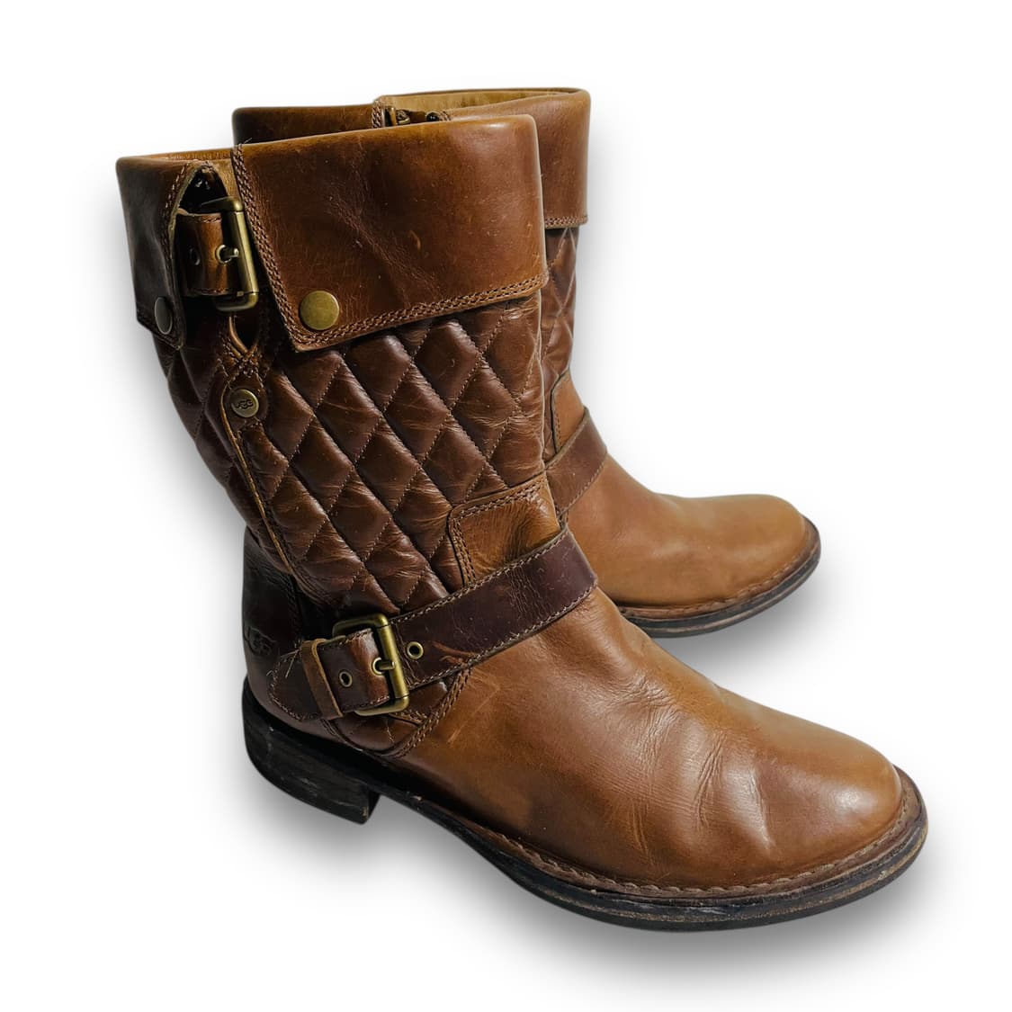 UGG Conor Brown Leather Mid Boots 상품이미지4