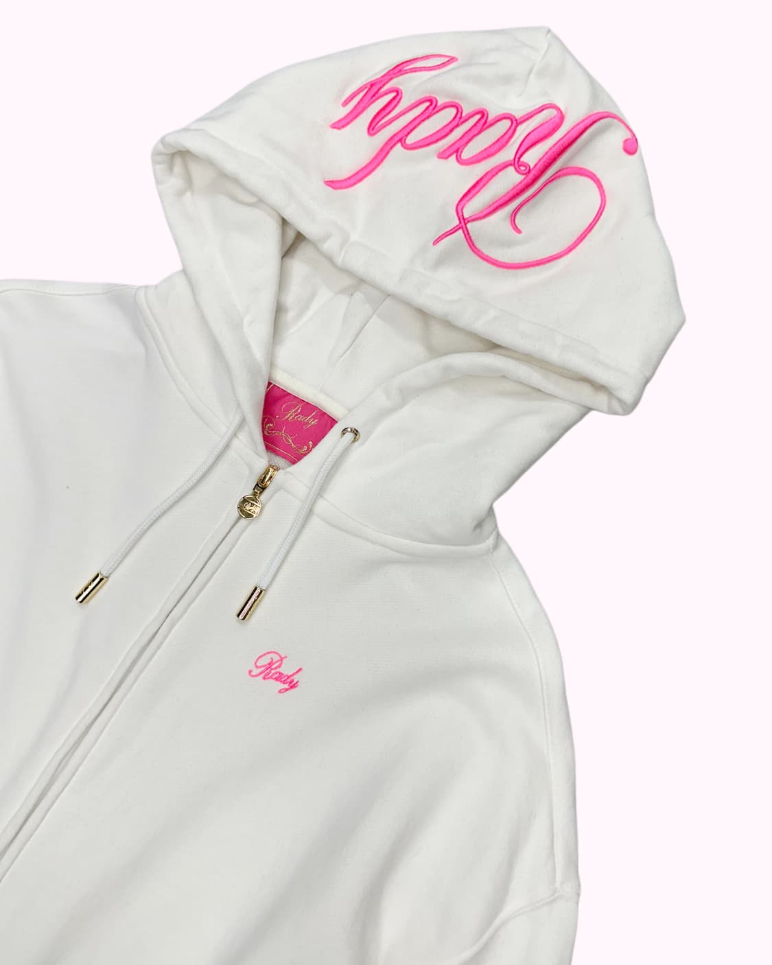 RADY white pink logo hood zip-up 상품이미지2