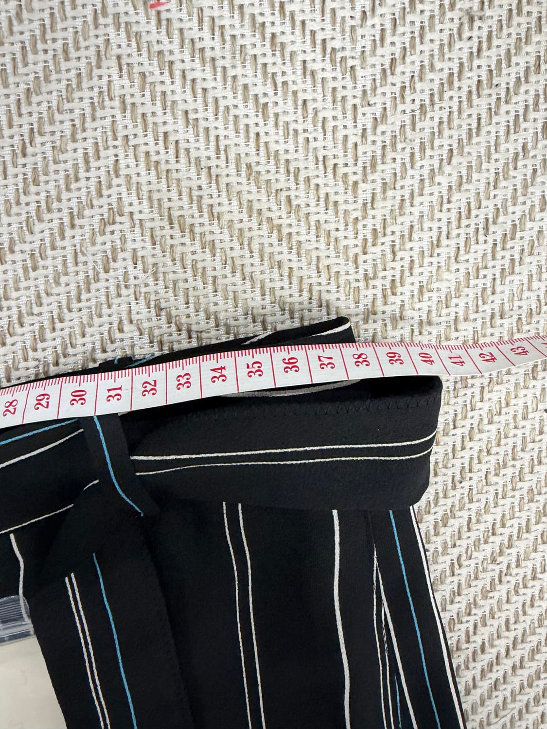 새제품) 잇미샤 스트라이프 블랙 슬랙스 와이드팬츠 76(28) 상품이미지7