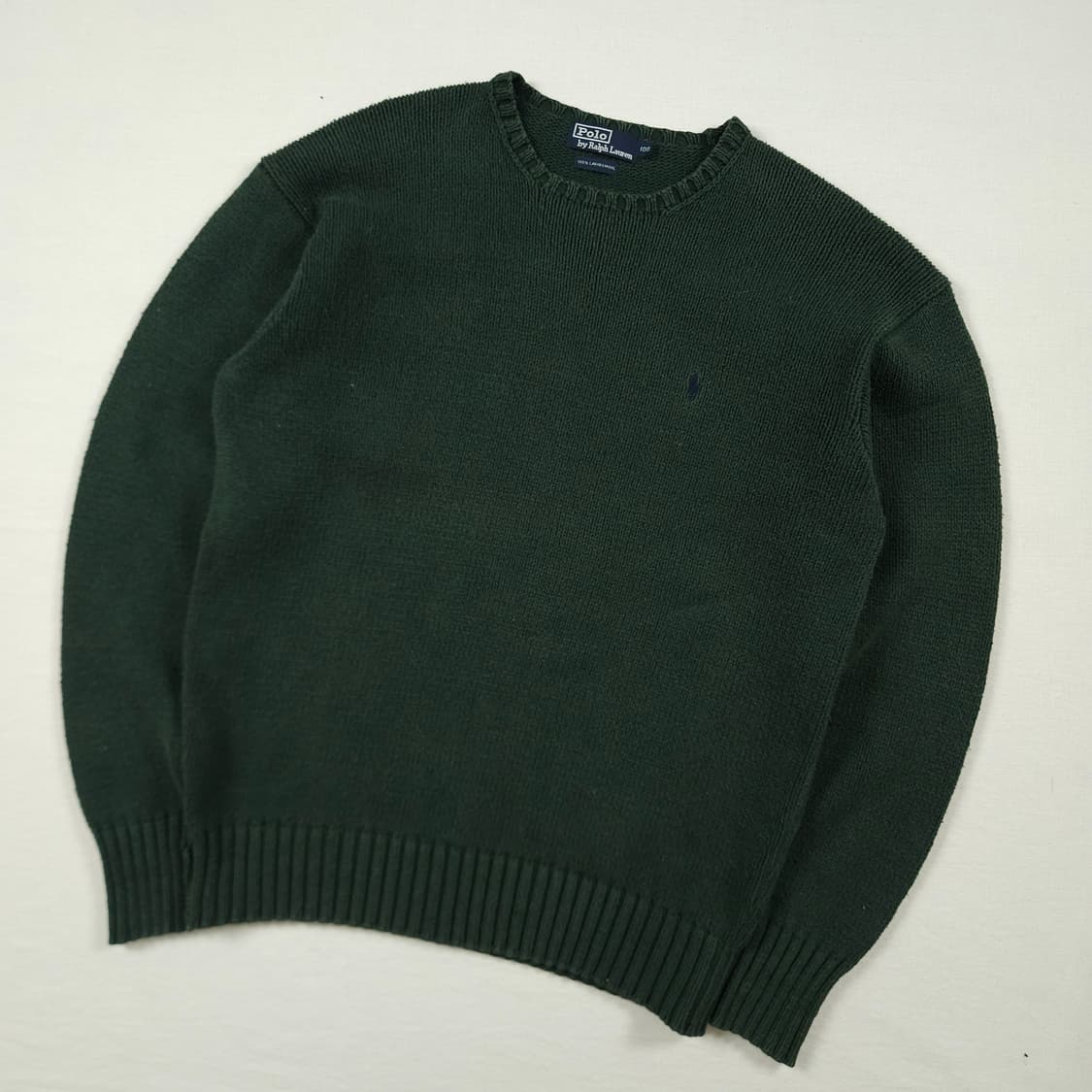 L(100)폴로 랄프로렌 크루넥 니트 포레스트그린 상품이미지2