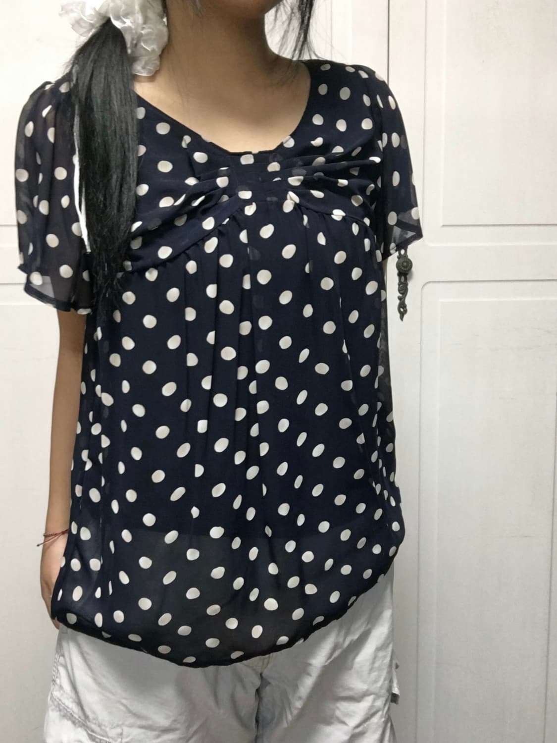 Dot ribon blouse 상품이미지3