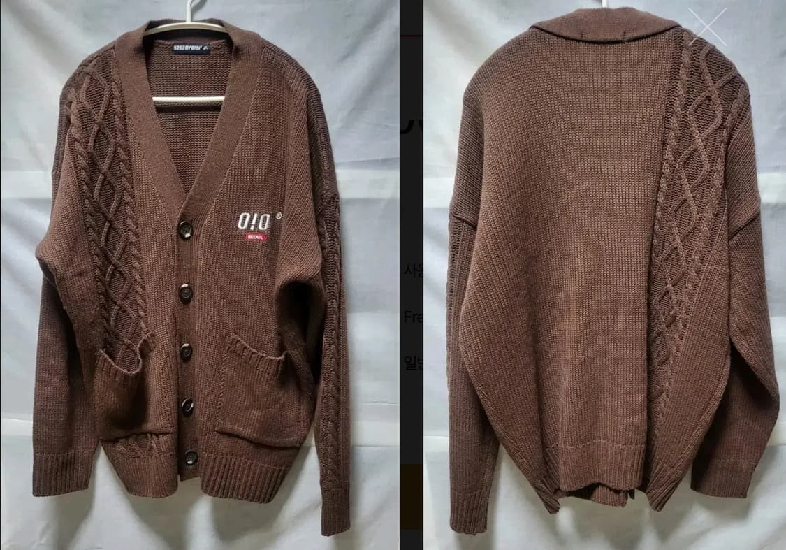 oioi HALF TWIST 가디건 브라운 상품이미지3