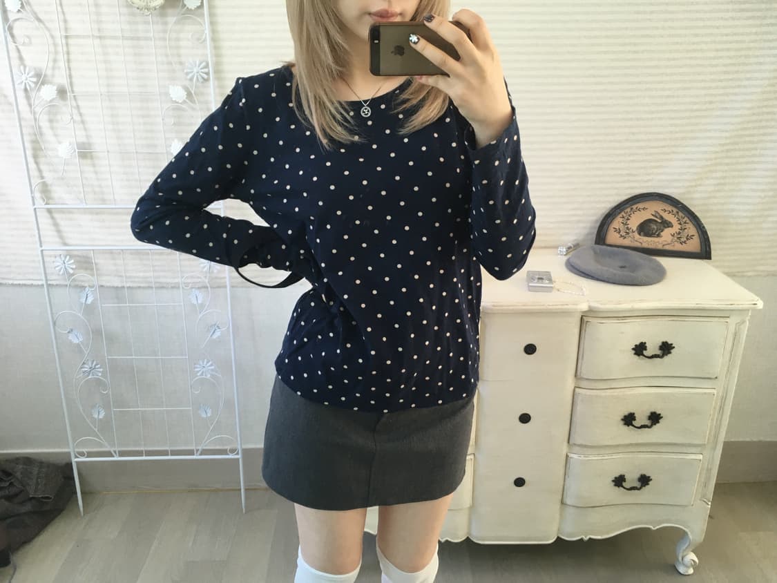 하트마켓 네이비 도트 긴팔티 상품이미지4