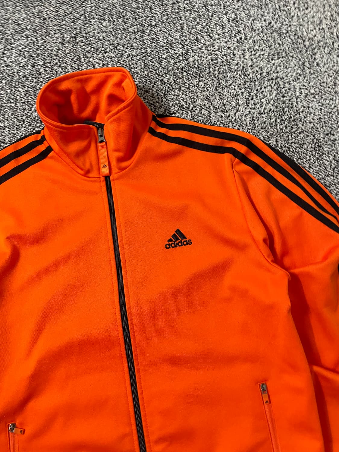 빈티지9. 아디다스 00's 오렌지 블랙 배색 져지 트랙탑 트레이닝 집업 상품이미지2