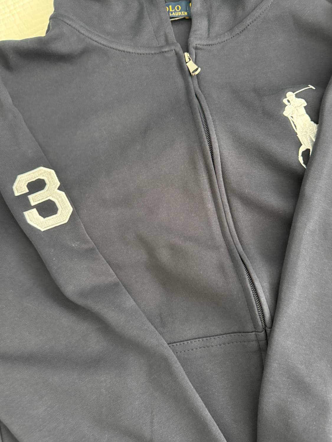 빅포니 후드집업 네이비  상품이미지2