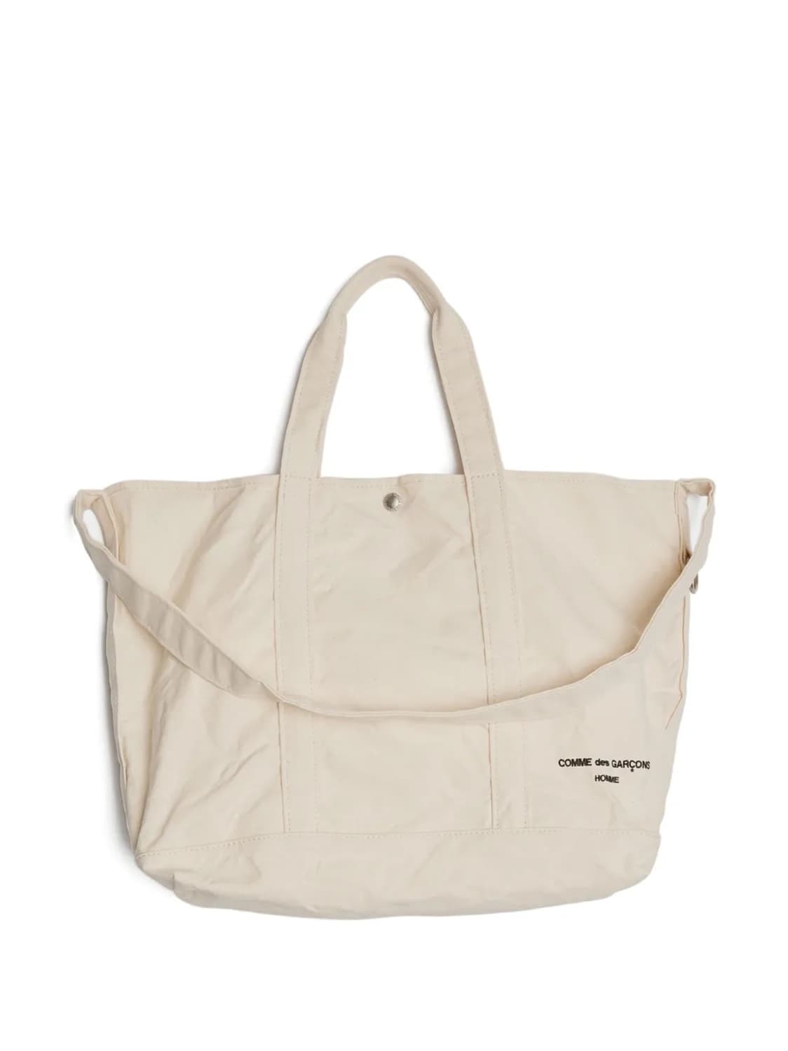 꼼데가르송 옴므 화이트 코튼 캠버스 토트백 상품이미지1