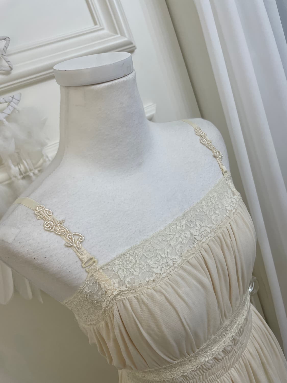 ivory lace point shirring fairy opc(size 상품이미지8