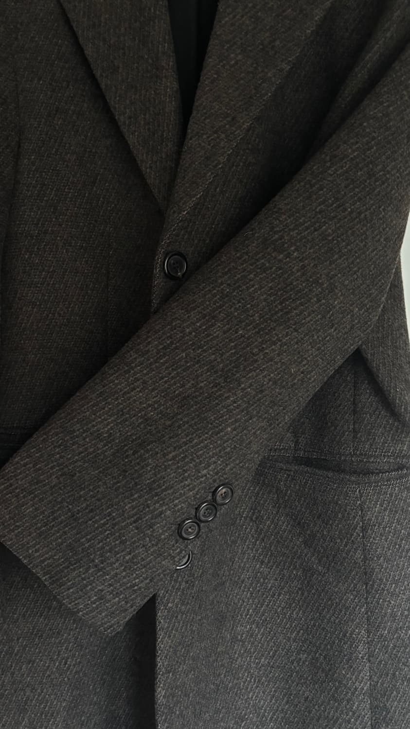 유스 체스터필드 코트 브라운 S 상품이미지4