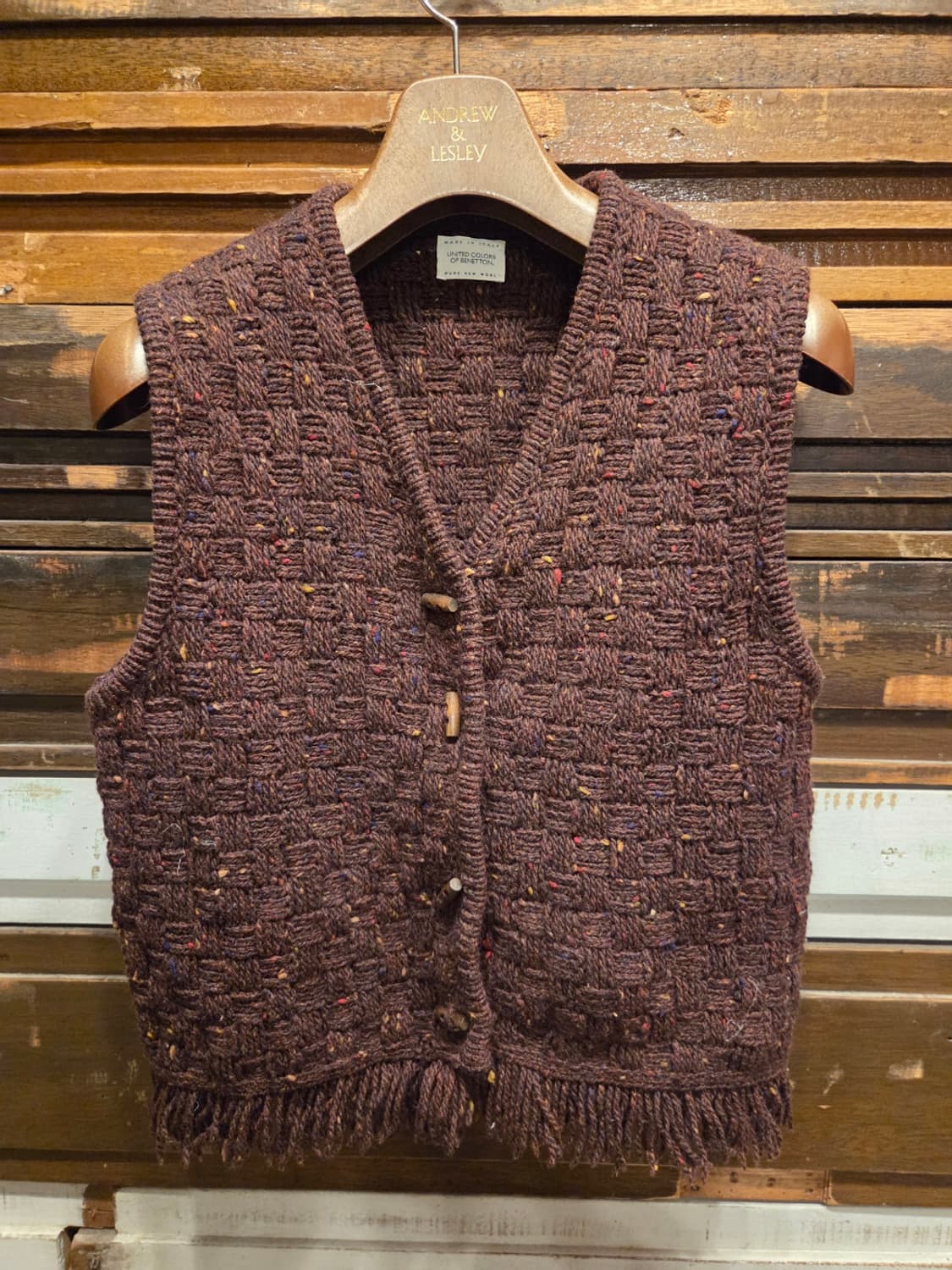 베네통 핸드메이드 니트베스트 상품이미지7