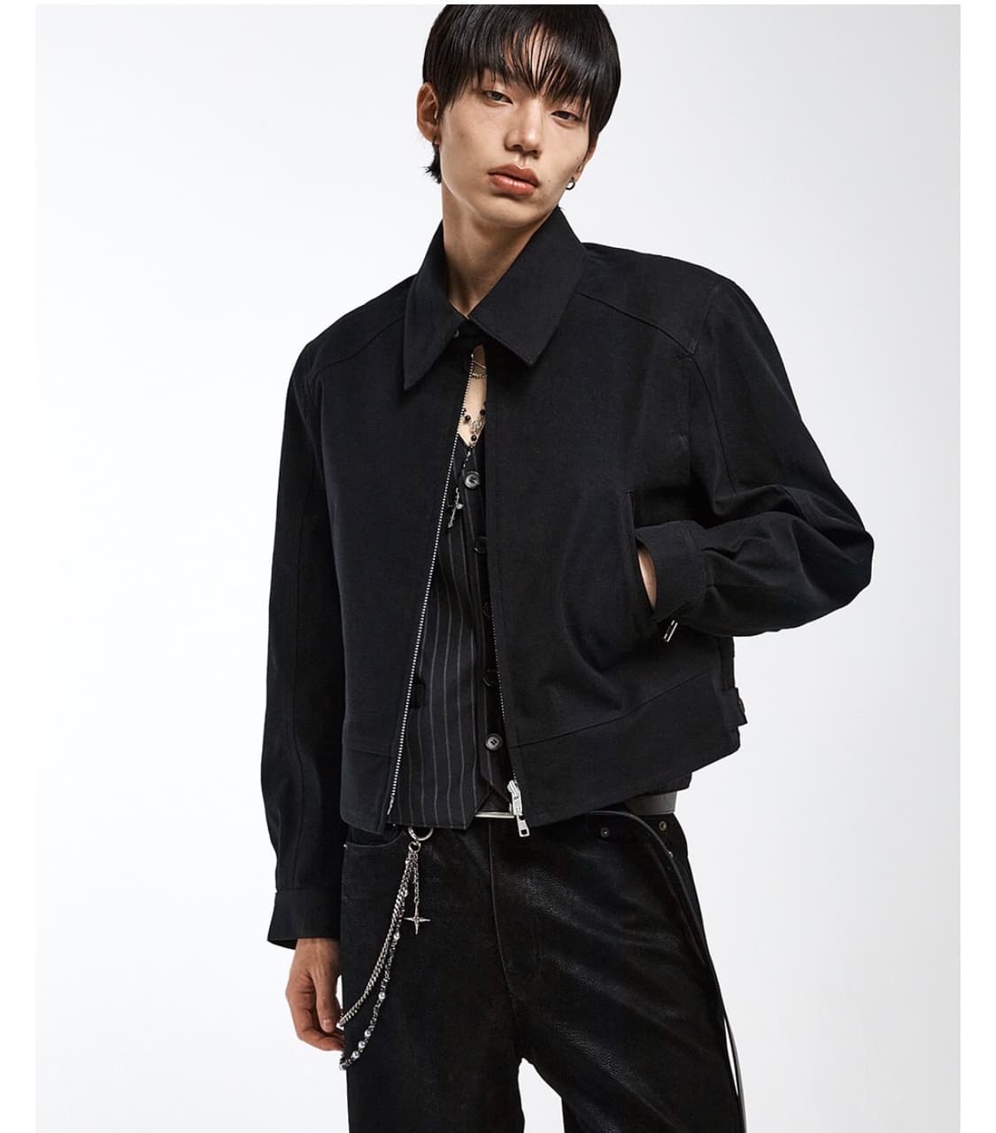 (새상품) 알렌느 3D 몰스킨 숏자켓 블랙 상품이미지2