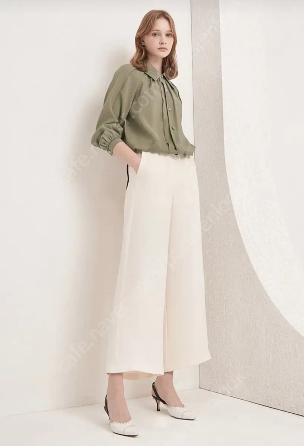 여성 82 마인 MINE 밴딩 헴 블라우스 상품이미지1