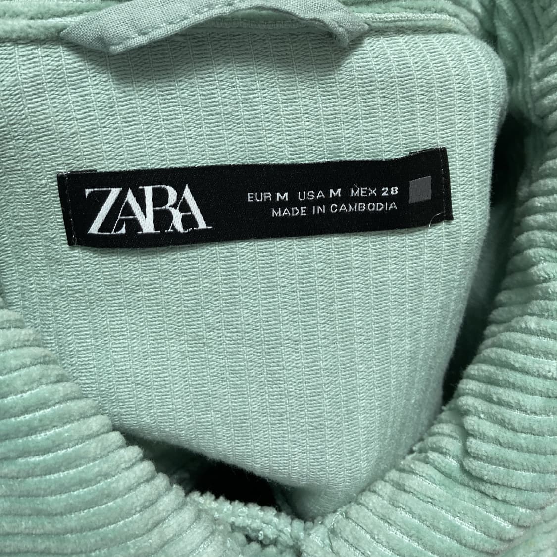 자라 택새상품 여성코듀로이자켓 M 상품이미지4