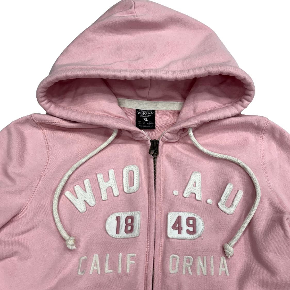 후아유 딸기우유 핑크 후드집업 상품이미지3