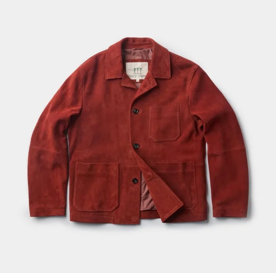 25FW 헨리코튼 스웨이드 레더 초어 자켓 50(105) 브릭 상품이미지1