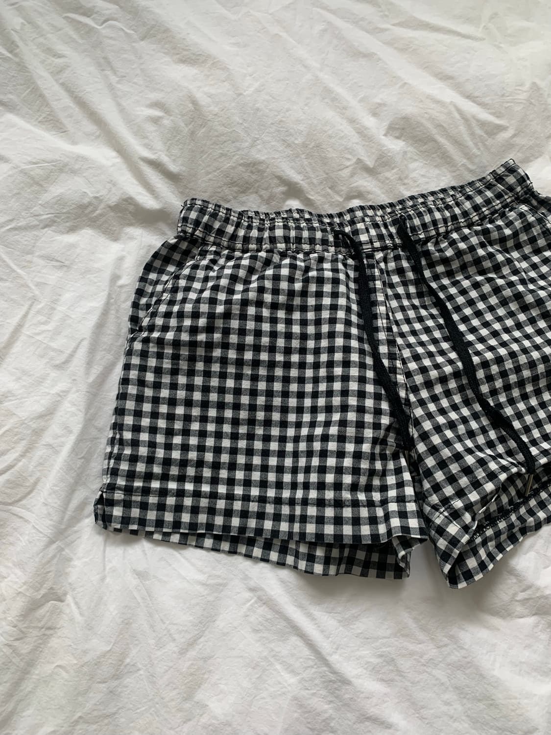 깅엄 체크 쇼츠 상품이미지2