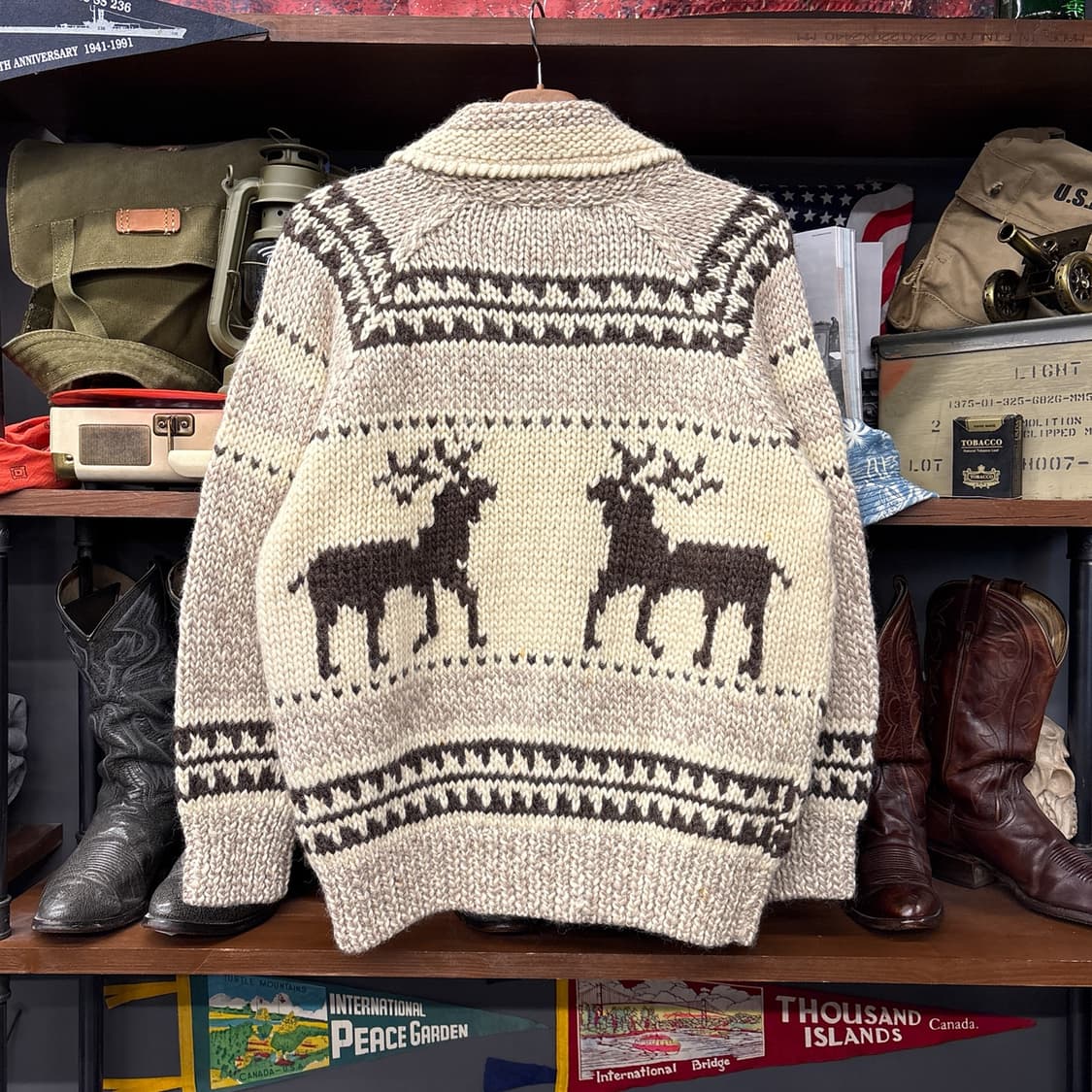 Two Ocean Pass 제팬 빈티지 루돌프 패턴 코위찬 스웨터 N96 상품이미지2