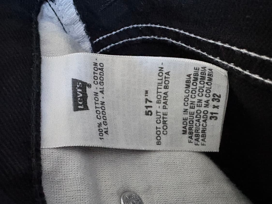 (31x32) 00s 리바이스 517 부츠컷 블랙진 상품이미지5