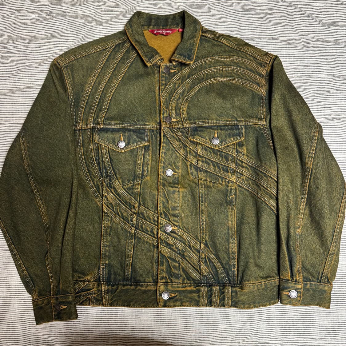 슈프림 S로고 데님 트러커 자켓 스몰 상품이미지1