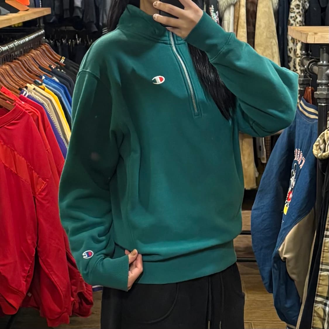 [HI] Champion 챔피온 하프집업 맨투맨 상품이미지4