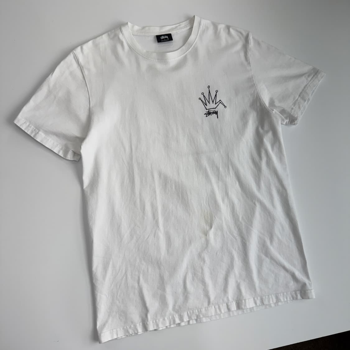 Stussy  스투시 브로큰 크라운 화이트 반팔티셔츠  상품이미지2