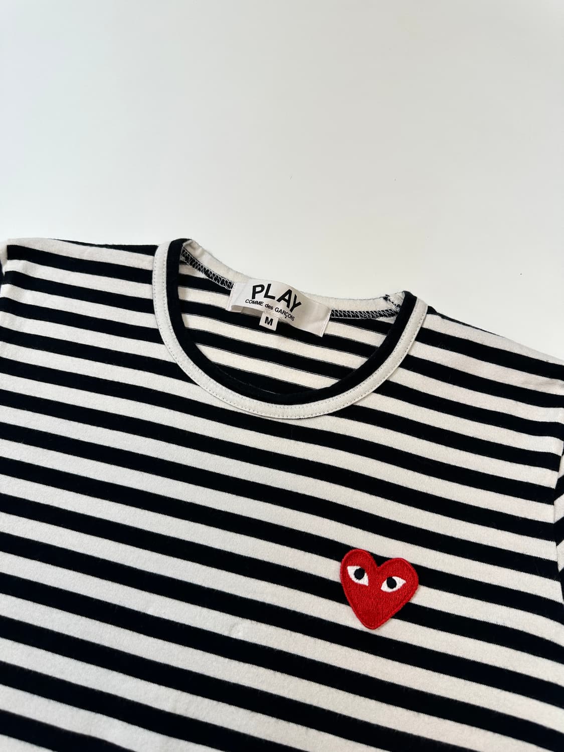 꼼데가르송 플레이 하트와펜 보더 롱슬리브 M  상품이미지2