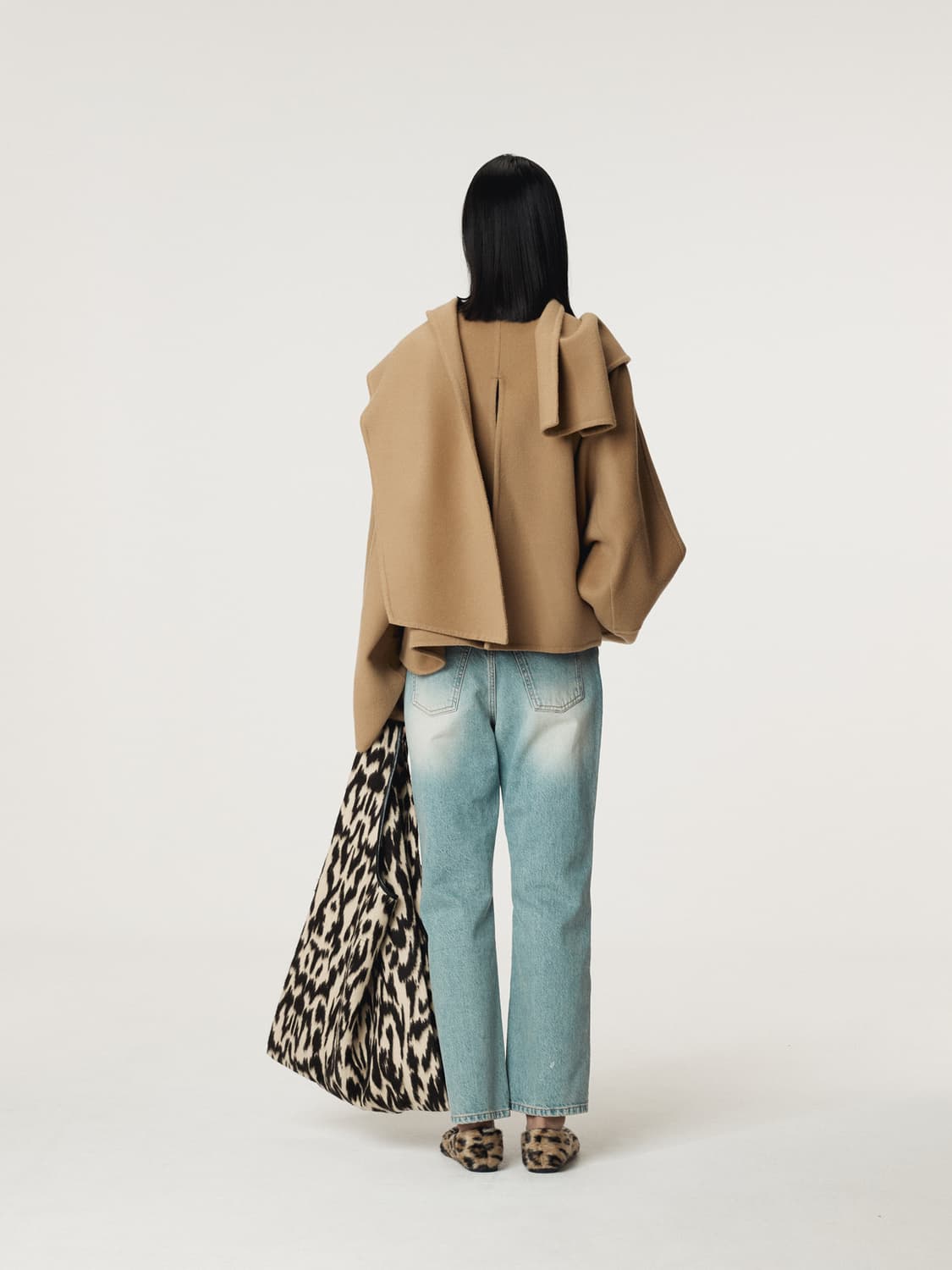 렉토 RECTO 핸드메이드 머플러 코트 베이지 상품이미지4