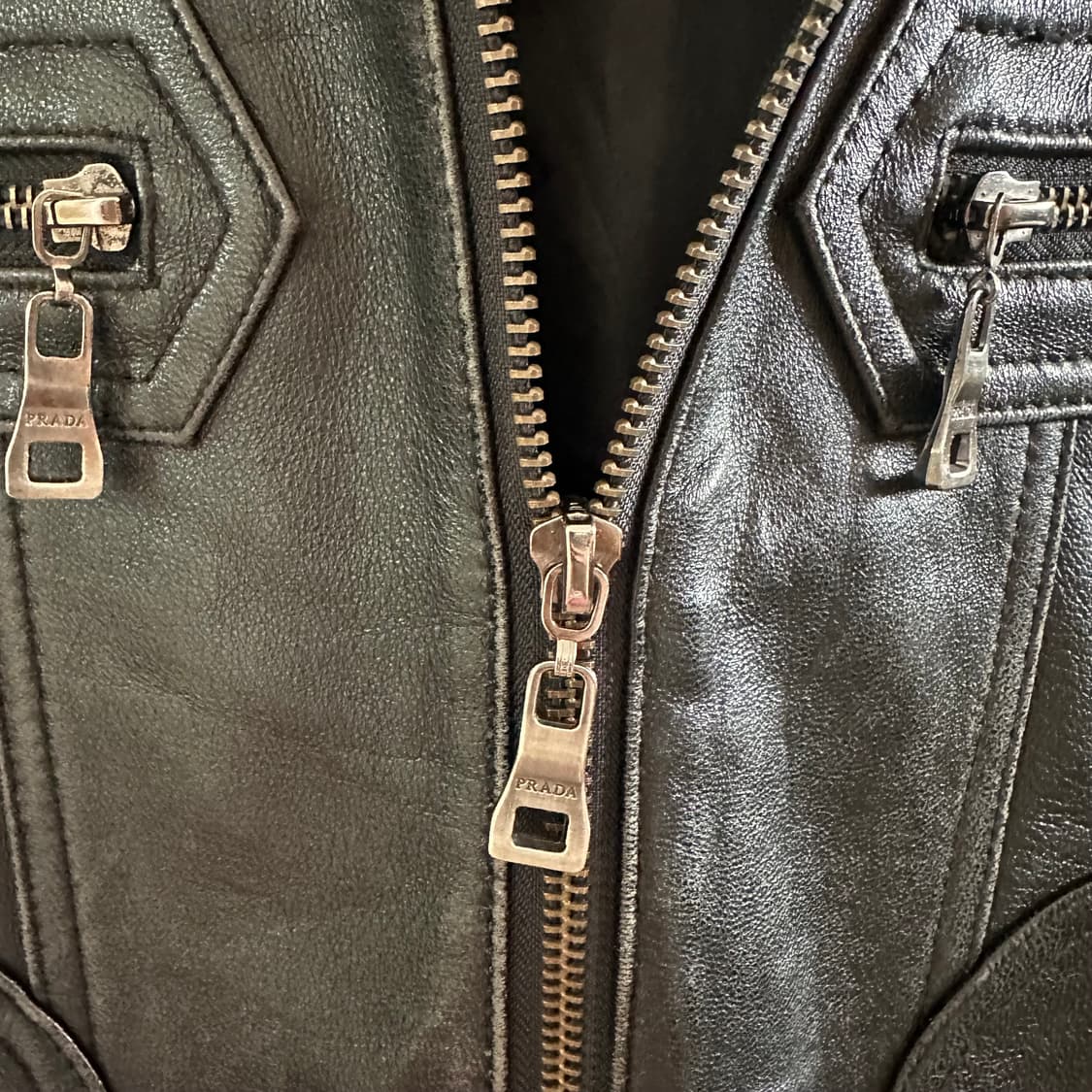 프라다 빈티지 레더 퍼 자켓 상품이미지5