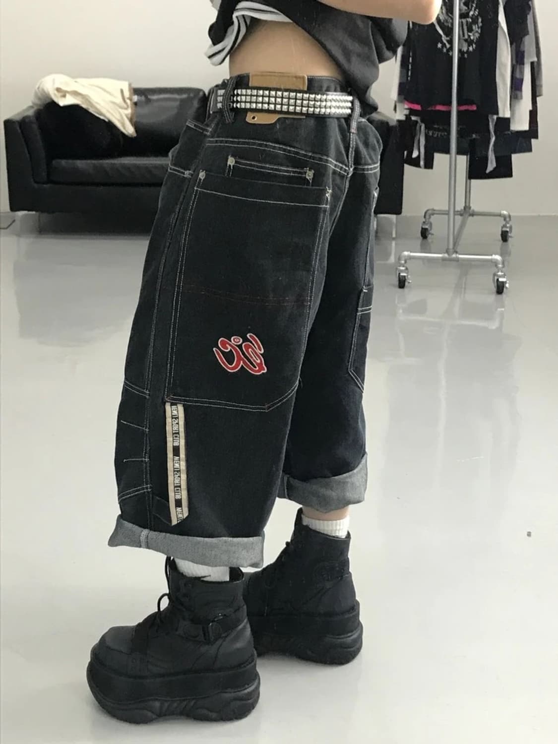 EDUSI WENLI SPORT CLUB Denim Shorts 상품이미지1