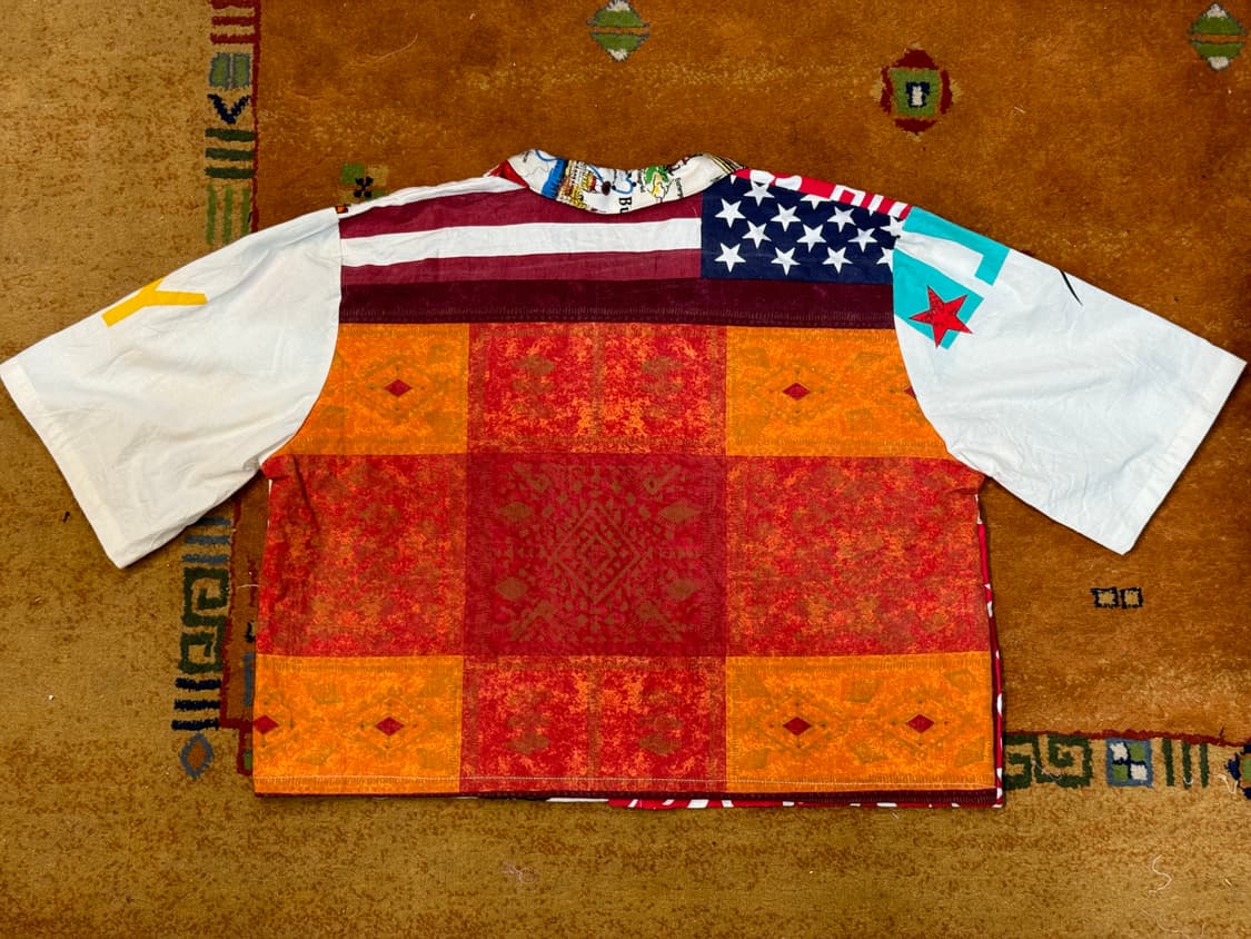 Old usa 빈티지 fabric 업사이클 셔츠 리메이트 하와이안 셔츠 상품이미지2
