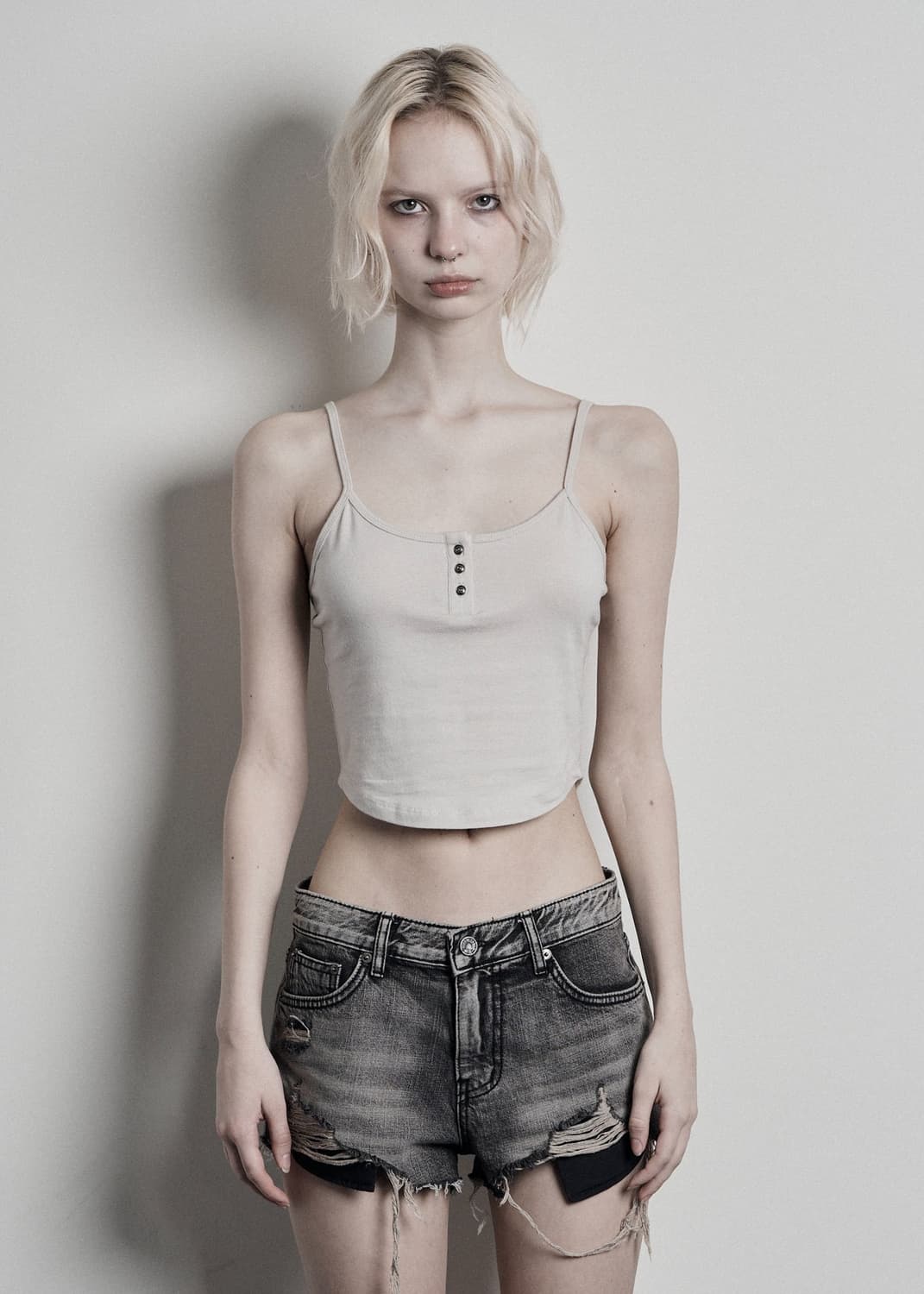 보헤미안서울 soft button sleeveless (beige) 상품이미지1