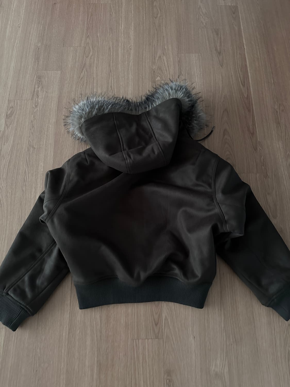 페이크 스웨이드 패딩 점퍼 S사이즈 상품이미지2