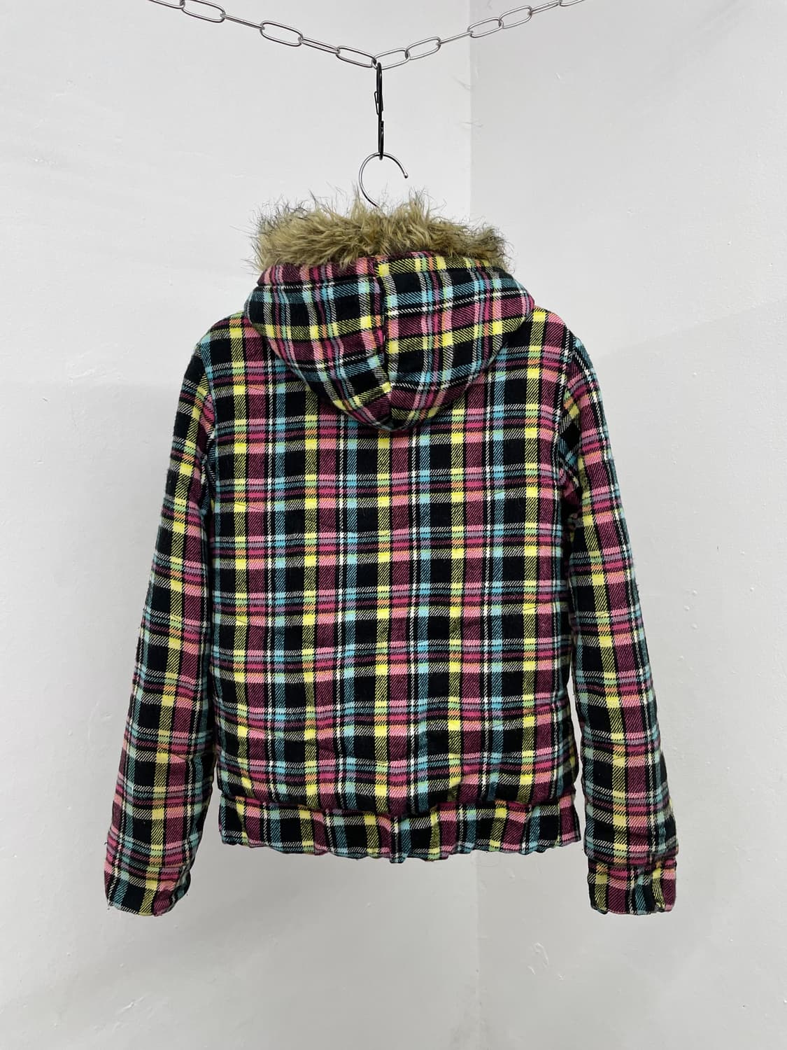 키치 체크 패치 패딩 자켓 상품이미지6