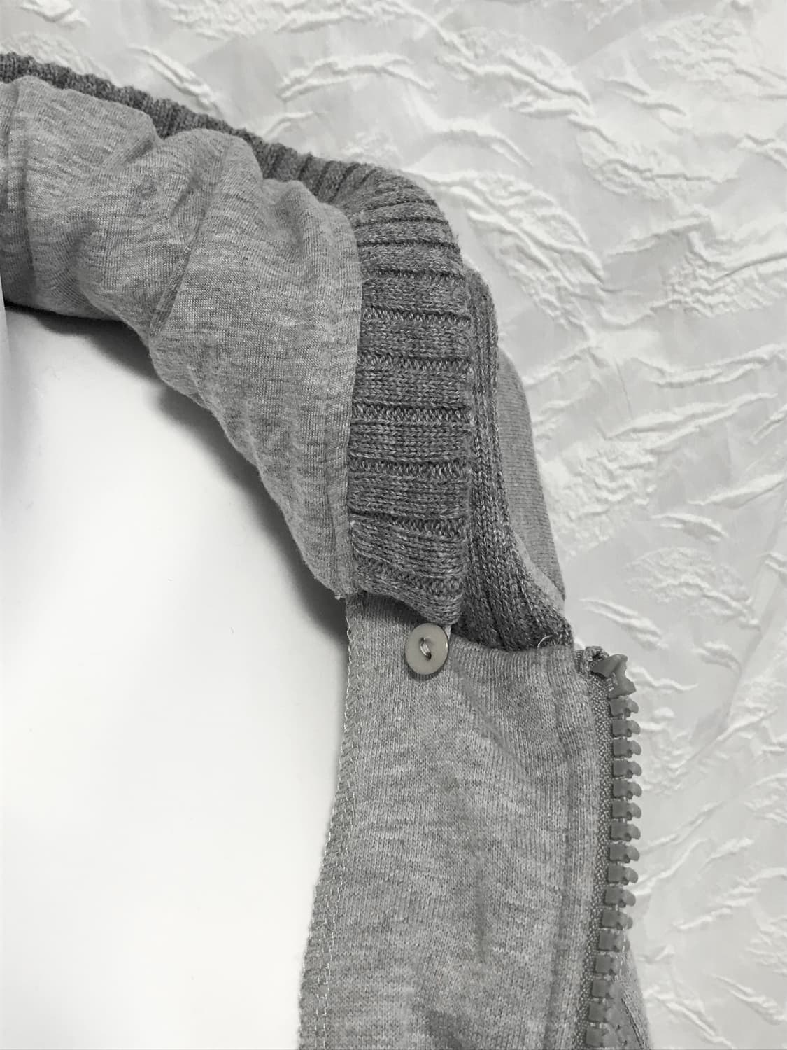 빈티지 chuxxx 펑크 y2k 하이넥 골지 투웨이 후드 집업 상품이미지9