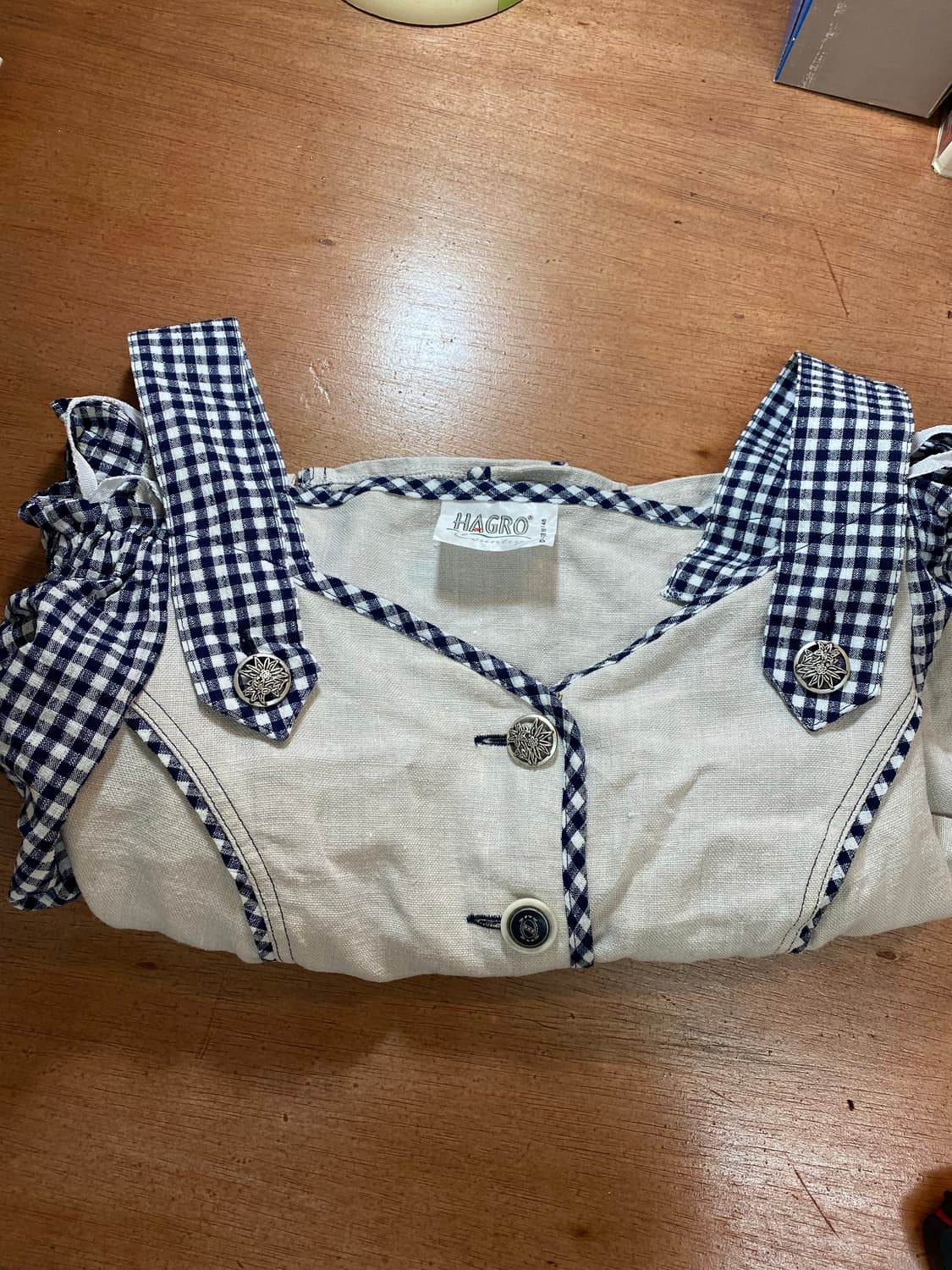 티롤 유럽빈티지 체크린넨 상품이미지5