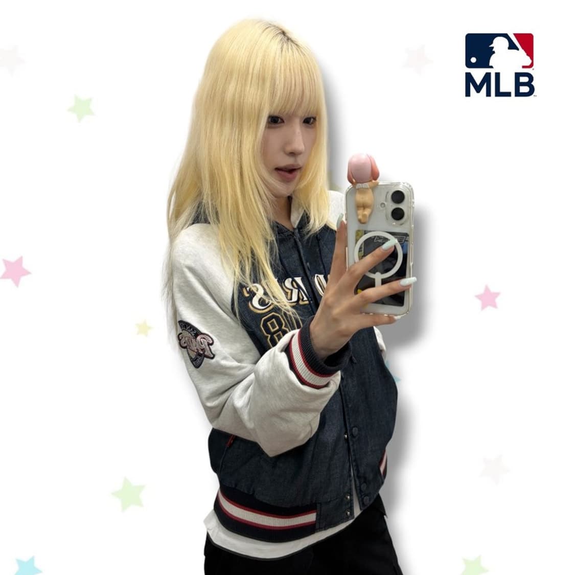 MLB 데님 바시티자켓 상품이미지1