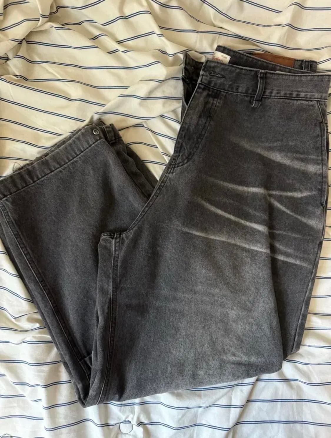 [Etce] 워시드 배기 팬츠 그레이L 상품이미지1