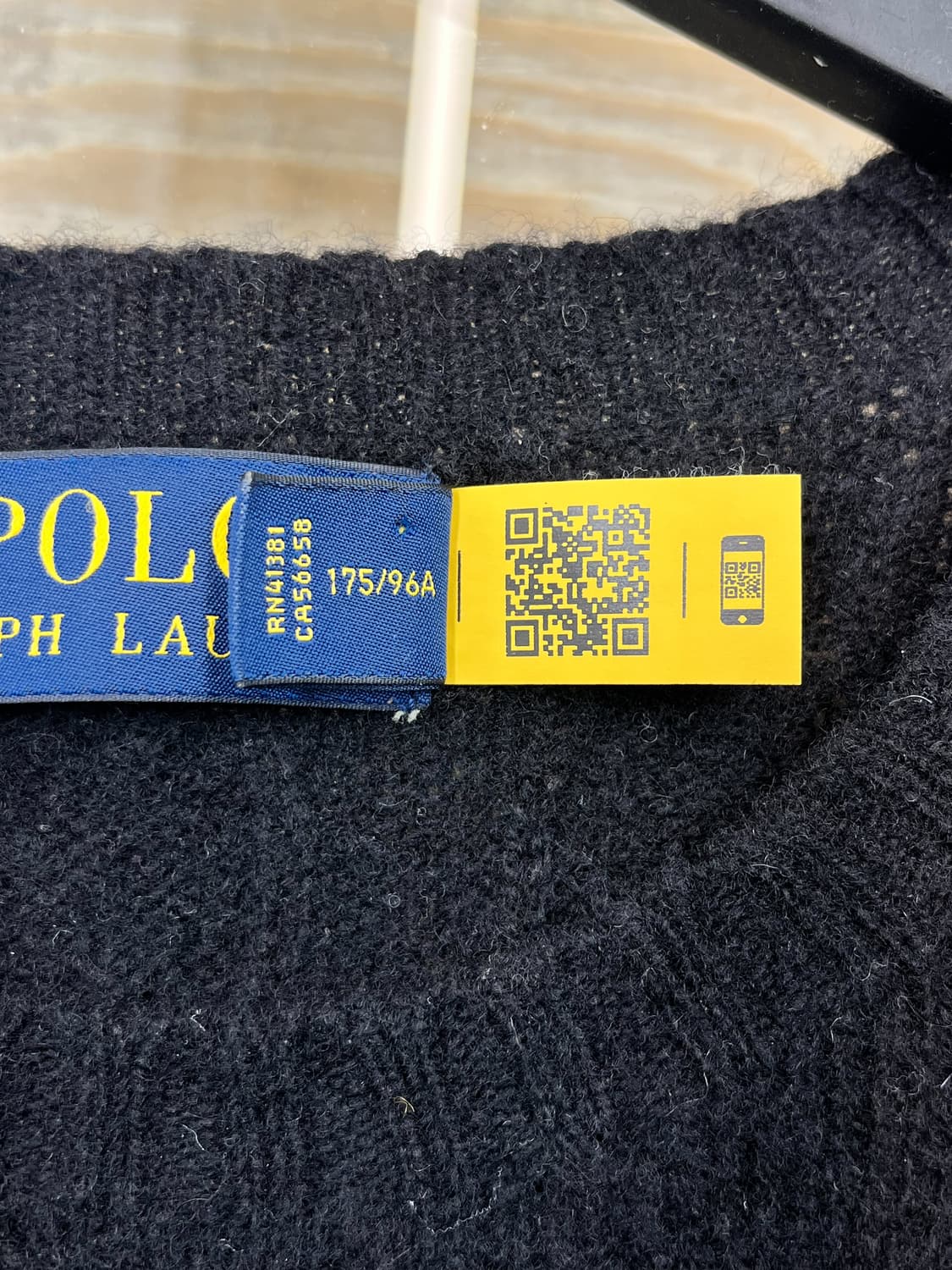 폴로 랄프 로렌 QR 라벨 케이블 니트 상품이미지5