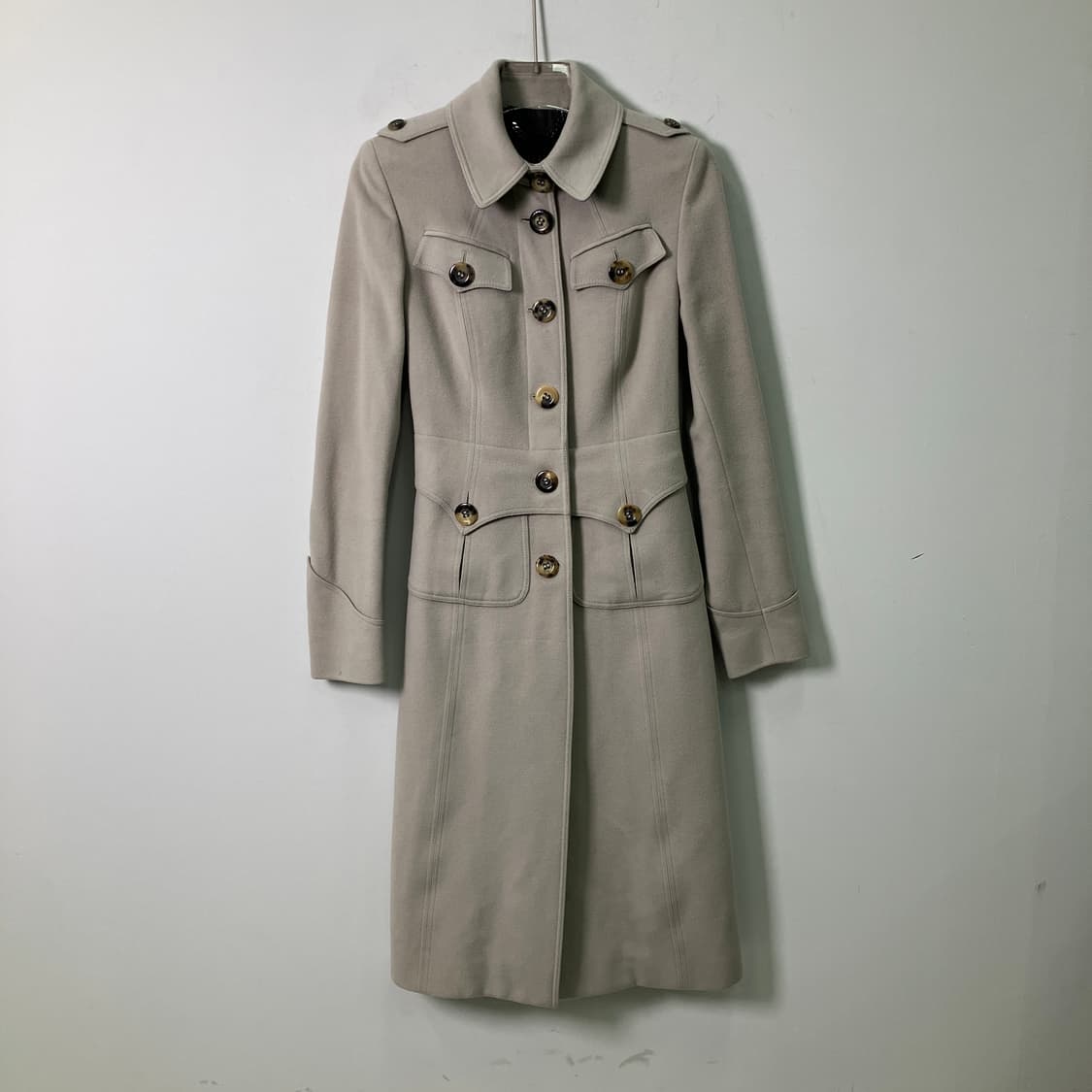 버버리 캐시미어 롱 트렌치 코트 38 상품이미지1