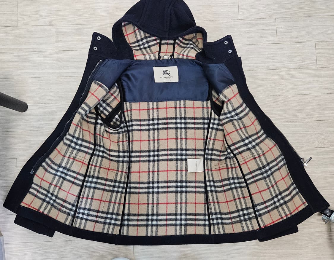 버버리 하프코트 떡볶이코트 네이비 상품이미지2