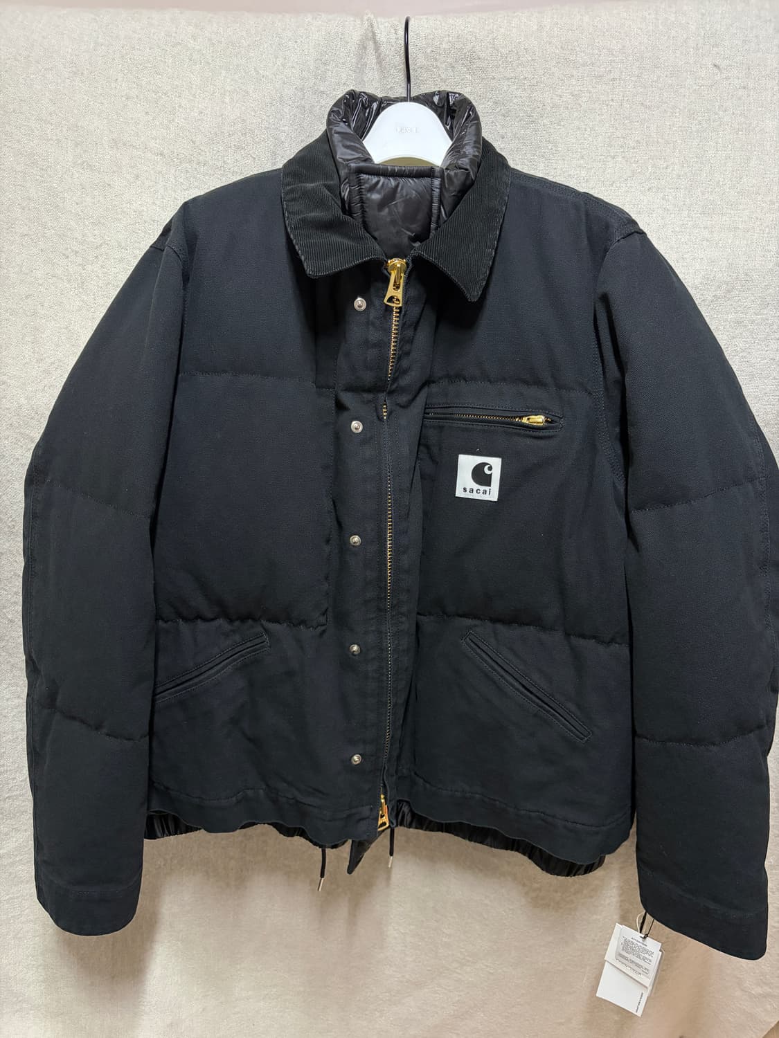 사카이 x 칼하트 SACAI x Carhartt  덕다운자켓 블랙 상품이미지1