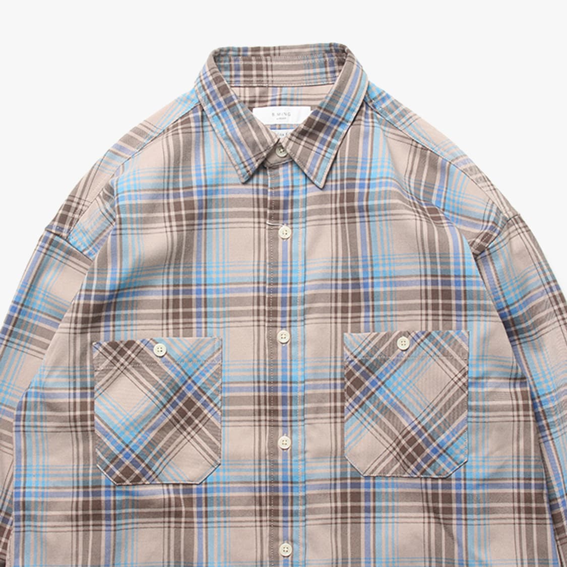 (새상품) BEAMS "Beige Check Shirts" 상품이미지2